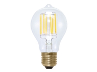 Segula Vintage – LED-glödlampa med filament – form: A19 – klar finish – E27 – 6 W (motsvarande 40 W) – klass A+ – mjukt vitt ljus – 2200 K