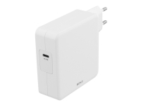 DELTACO USBC-AC117 – Strömadapter – 87 Watt – Fast Charge (USB-C) – vit