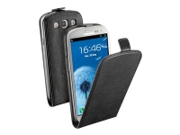 Cellular Line FLAP ESSENTIAL - Eske for mobiltelefon - økolær - svart - for Samsung Galaxy S II Tele & GPS - Mobilt tilbehør - Deksler og vesker