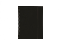 Notesbog A4 plast med spiralryg sort Papir & Emballasje - Blokker & Post-It - Blokker