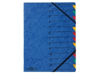 Pagna Office Easy – Klassifikationsmapp – 12 utrymmen – 12 delar – ryggbredd: 5 mm – för A4 – tabbad – blå