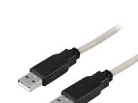 Deltaco USB 2.0 0,5 m USB A USB A USB 2.0 Hane/Hane Grå