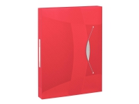 Esselte Vivida - Boksfil - for A4 - kapasitet: 380 ark - gjennomsiktig, livlig rød Arkivering - Ringpermer - Øvrige Ringpermer