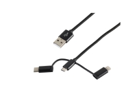 S-Conn 14-50068 1 m USB A Micro-USB B USB 2.0 480 Mbit/s Svart