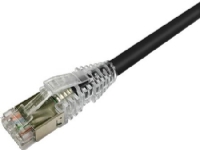 NETCONNECT Patchkabel cat 6A S/FTP PiMF längd: 0,5 m färg: svart med LSZH-mantel
