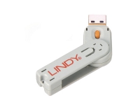 Lindy 40623 Nyckel till portblockerare USB Type-A Orange Akrylnitrilbutadienstyren (ABS) 1 styck Polypåse