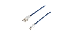 S-Conn 14-50021 0,9 m USB A USB C USB 2.0 480 Mbit/s Blå