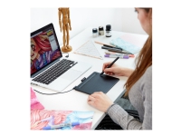 Wacom Intuos Creative Pen Small - Digitaliserer - 15.2 x 9.5 cm - elektromagnetisk - 4 knapper - trådløs, kablet - USB, Bluetooth - svart PC tilbehør - Mus og tastatur - Tegnebrett