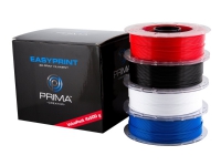 PrimaCreator EasyPrint PLA Value Pack Standard – 4-pack – 500 g – svart vit blå röd – 2 kg – PLA-fiber (3D)