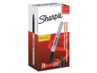 Sharpie® marker fine sort - boks med 20+4 stk. Skriveredskaper - Markør - Permanenttusj