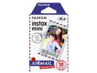 Fujifilm Instax Mini Air mail – Färgfilm för snabbframkallning – instax mini – ISO 800 – 10 exponeringar
