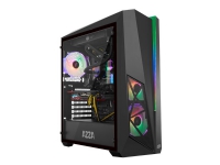 AZZA Thor 320DH – Tower – ATX – windowed side panel (tempered glass) – inget nätaggregat – svart – USB/ljud