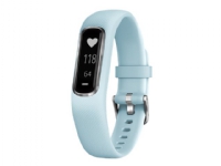 Garmin vivosmart 4 – Silver – aktivitetsmätare med band – silikon – azurblått – bandstorlek: S/M – enfärgad – Bluetooth ANT+ – 20,4 g