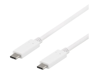 DELTACO USBC-1407 – USB-kabel – USB-C (hane) till USB-C (hane) – USB 3.1 Gen 2 – 1 m – svart