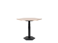 Bakker Elkhuizen Honeycomb – Skrivbord för sittande/stående – hexagonal – bok – svart bas