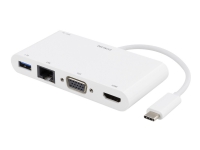 DELTACO USBC-HDMI14 – Dockningsstation – USB-C – VGA HDMI – GigE