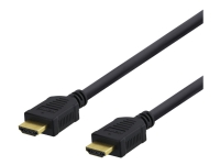 Bilde av Deltaco Hdmi-1005d - Hdmi-kabel Med Ethernet - Hdmi Hann Til Hdmi Hann - 50 Cm - Svart - 4k-støtte