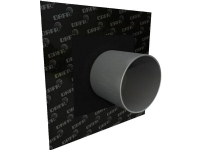 DAFA AirVent UV / Radon rörkrage 345×345 mm för tätning av takunderlag och vindskydd. Märkning för rör ø80-200 mm.