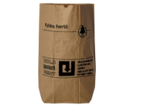 Affaldssække papir 70x95x25cm 1-lags vådstærk brun 4stk/pk Rengjøring - Avfaldshåndtering - Avfaldsposer