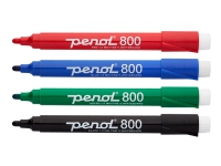 Penol 800 - Markør - for whiteboard - svart, rød, blå, grønn - alkoholbasert blekk - 1.5 mm - fin (en pakke 4) Skriveredskaper - Markør - Whiteboardmarkør