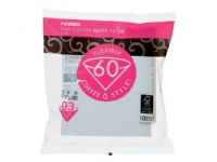 Hario V60 Filter Papers, Kaffefilter, V60, Gjennomsiktig, Hvit, 100 stykker