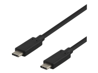 DELTACO – USB-kabel – USB-C (hane) till USB-C (hane) – USB 3.1 Gen 2 – 50 cm – svart