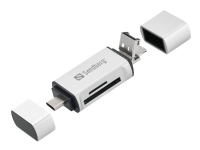 Sandberg - Kortleser (SD, microSD) - micro USB / USB / USB-C Foto og video - Foto- og videotilbehør - Kortlesere