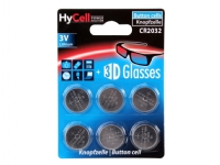 HyCell 1516-0026, Engangsbatteri, CR2032, Lithium, 3 V, 6 stykker, Sølv Strøm artikler - Batterier - Knappcelle batterier