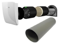 Bosch Vent 2000D m.yderskærm - Vent 2000 D decentral ventilationsenhed - komplet pakke Ventilasjon & Klima - Oppvarming - Tilbehør