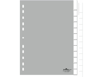 Durable 6410-10, Blank faneindeks, Polypropylen (PP), Grå, Portrett, A4, 230 mm Arkivbokser