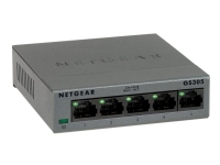 NETGEAR GS305 - Switch - ikke-styrt - 5 x 10/100/1000 - stasjonær, veggmonterbar PC tilbehør - Nettverk - Switcher