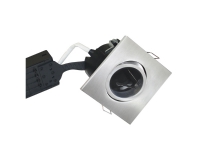 Uni Install downlight uden lyskilde, børstet aluminium, firkantet Belysning - Innendørsbelysning - Innbyggings-spot