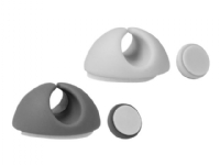 Delock – Kabelhållare – grå vit (paket om 6)