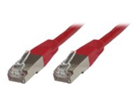 MicroConnect – Nätverkskabel – RJ-45 (hane) till RJ-45 (hane) – 5 m – SSTP (screened shielded twisted pair) – CAT 6 – halogenfri tvinnad – röd