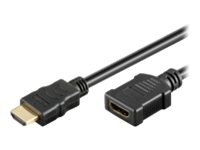 MicroConnect High Speed HDMI with Ethernet – HDMI-förlängningskabel med Ethernet – HDMI hona till HDMI hane – 3 m