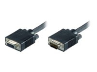 MicroConnect – VGA-förlängningskabel – HD-15 (VGA) (hane) till HD-15 (VGA) (hona) – 1 m – svart