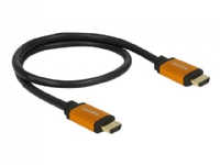 Delock – HDMI-kabel – HDMI hane till HDMI hane – 2 m – trippelskärmad – svart guld – stöd för 8K