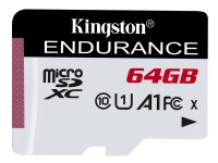 Bilde av Kingston High Endurance - Flashminnekort - 64 Gb - A1 / Uhs-i U1 / Class10 - Microsdxc Uhs-i