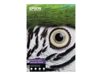 Epson Fine Art – Bomull – matt – 515 mikron – naturlig textur – A2 (420 x 594 mm) – 300 g/m² – 25 ark lumppapper – för SureColor SC-P20000 SC-P6000 SC-P7000 SC-P800 SC-P8000 SC-P900 SC-P9000
