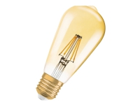 OSRAM Vintage 1906 LED CLAS ST – LED-glödlampa med filament – form: ST64 – klar finish – E27 – 2.8 W (motsvarande 21 W) – klass F – varmt vitt ljus – 2400 K