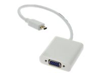 MicroConnect – Adapterkabel – HD-15 (VGA) hun til mikro HDMI han – 25 cm