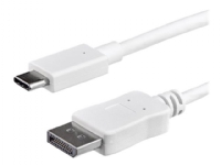 Bilde av Startech.com 3ft/1m Usb C To Displayport 1.2 Cable 4k 60hz, Usb-c To Displayport Adapter Cable Hbr2, Usb Type-c Dp Alt Mode To Dp Monitor Video Cable, Compatible With Thunderbolt 3, White - Usb-c Male To Dp Male (cdp2dpmm1mw) - Ekstern Videoadapter - Stm3