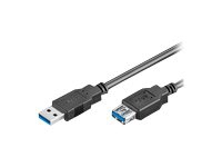 MicroConnect USB 3.0 – USB-förlängningskabel – USB typ A (hona) till USB typ A (hane) – USB 3.0 – 1 m – svart