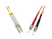 MicroConnect – Nätverkskabel – LC/PC-multiläge (hane) till ST/PC multiläge (hane) – 3 m – fiberoptisk – 50/125 mikron – OM1 – orange