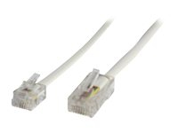 MicroConnect – Telefonledningskabel – RJ-11 hane till RJ-45 hane – 10 m – vit