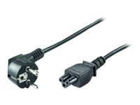 MicroConnect – Strömkabel – IEC 60320 C5 till CEE 7/7 (hane) vinklad – 3 m – svart