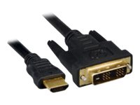 MicroConnect – Adapterkabel – HDMI han til DVI-D han – 5 m – sort