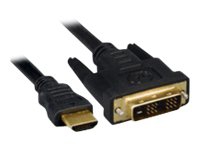 MicroConnect – Adapterkabel – HDMI han til DVI-D han – 1 m – sort