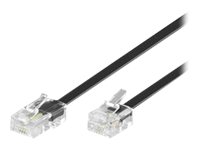 MicroConnect Modular – Nätverkskabel – RJ-11 (hane) till RJ-45 (hane) – 1 m – svart