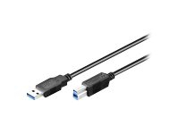 MicroConnect - USB-kabel - USB Type B (hann) til USB-type A (hann) - USB 3.0 - 50 cm - svart PC tilbehør - Kabler og adaptere - Datakabler